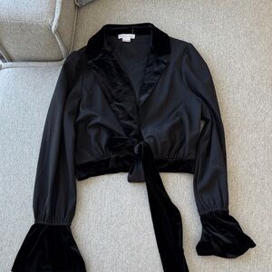 Elegant Black Wrap Top